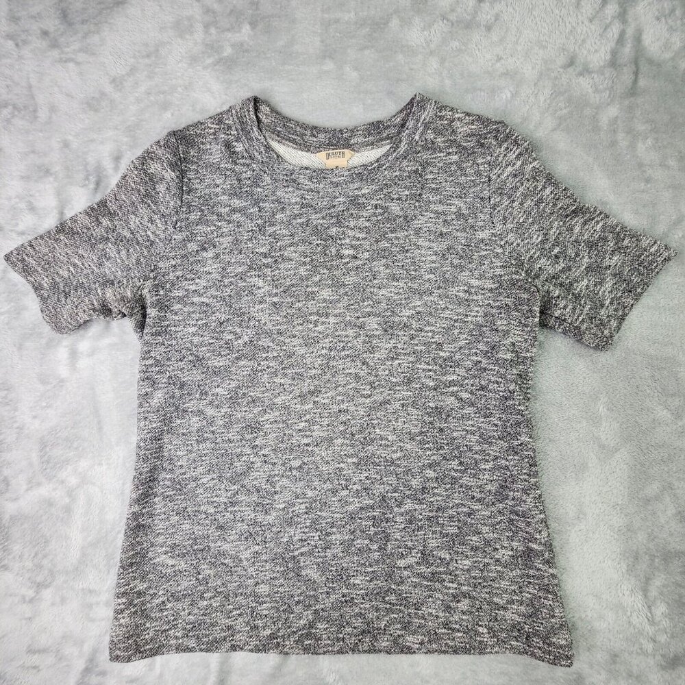 Duluth Trading Top Women M Gray Heather French Terry Cozy Casual Office Layer
